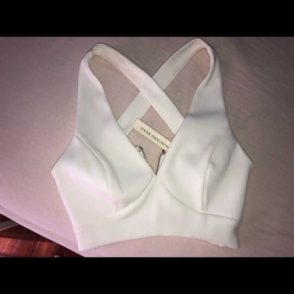 White crop top